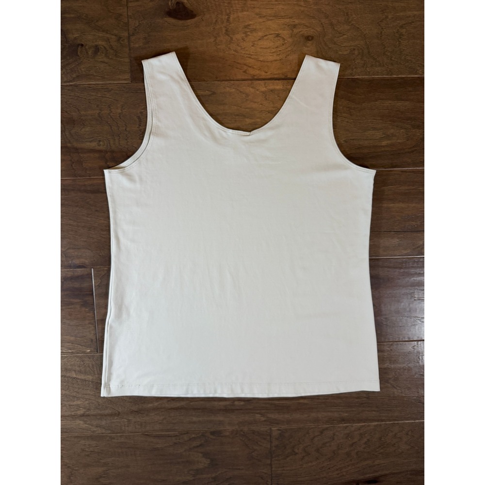 Chicos Scoop Neck Tank Top Womens‎ Size 2 L Light Mint Green Nylon Spandex Basic - Picture 3 of 5